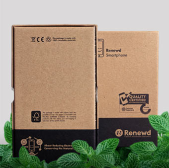 Alle Renewd Verpackungen sind nachhaltig und ökologisch produziert